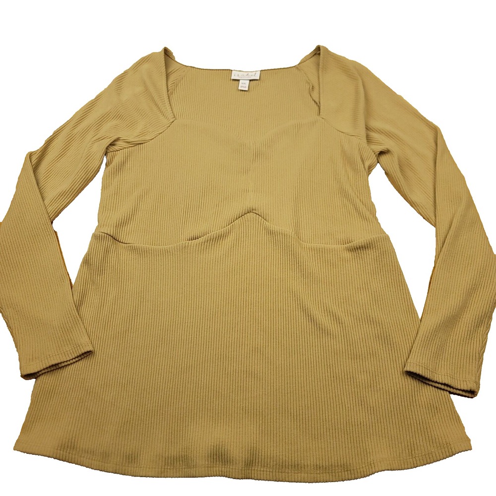 Isabel Womens XXL Maternity by Ingrid Long Sleeve‎ Pullover Ribbed Shirt Top